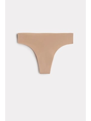 CALCINHA BEGE TANGA ALTA SEM COST ADULTO M UN. CIA DA MEIA