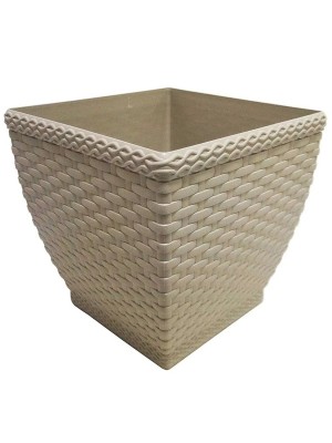 VASO CACHEPO RATTAN GG QUAD. COR PALHA UN. INJEPLASTEC
