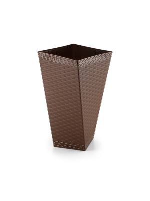 Vaso Twister Rattan Pequeno 12L Coffee – Resistente, Leve e Decorativo