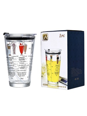 COPO COM CANUDO DE VIDRO 8.5X14.5CM UN. MADO CONS