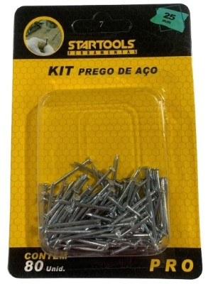 PREGO DE ACO KIT C/80PCS 1.5X25MM UN.