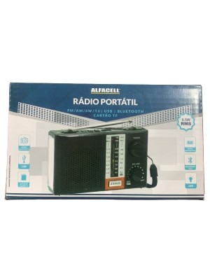 RADIO PORTATIL DE PLASTICO (AM/FM/SW1-6/ENTRADA USB/TF CARTAO) 14X4,3X8,8CM UN. IMPORIENTE
