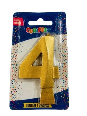 VELA CONCEPT METALLIC DOURADA N 4 - (4562) UN. CURIFEST