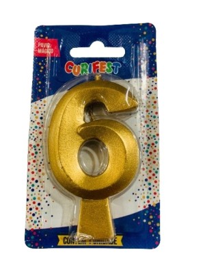 VELA CONCEPT METALLIC DOURADA N 6 - (4564) UN. CURIFEST
