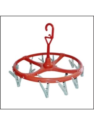 Varal Íntimo Redondo 35cm com 16 Prendedoresl Compacto em Plástico Resistente para Roupas Delicadas Meias e Lingerie