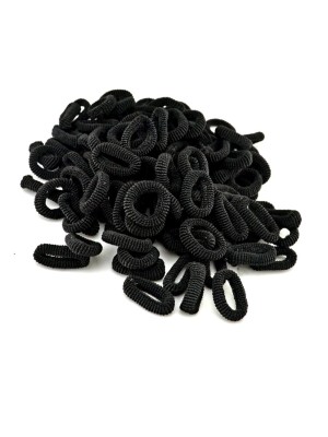 ELASTICO DE CABELO LAICRINHA MINE PRETO FINO C/90PCS UN. RABICO DL
