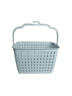 CESTO COM ALCA MULTIUSO TRAMA - BRANCO UN.