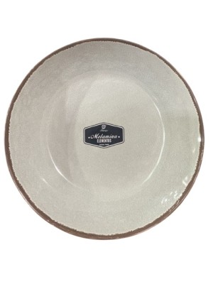 SALADEIRA DE MELAMINA AREIA 25X6CM 2100ML UN. BELLAGIO