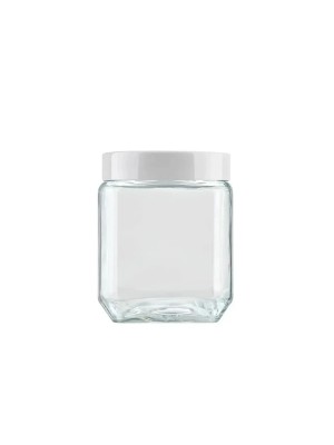 POTE DE VIDRO COM TAMPA 8X10CM UN. MADO CONS