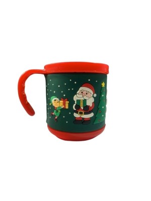 Caneca de Natal Plástica 200ml Multiart Decorativa e Reutilizável para Festas, Brindes e Decoração Temática