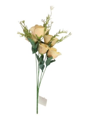 BUQUE FLOR ROSA ARTIFICIAL 32CM MINI CORES SORTIDAS UN. TOP IMPORTADORA