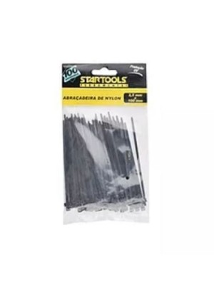 ABRACADEIRA NYLON PRETA 2,5X100MM UN.