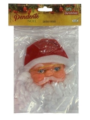 ENFEITE NATALINO CABECA NOEL 20X9CM UN. ZEIN