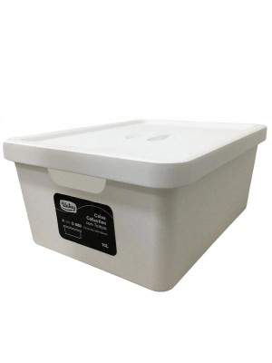 CAIXA ORGANIZADORA  BRANCA COLLECTION 10L DE PLAST. UTILITY