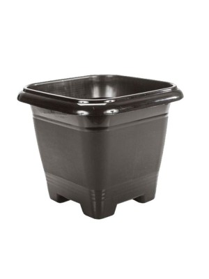 VASO QUADRADO PRETO 19L UN.