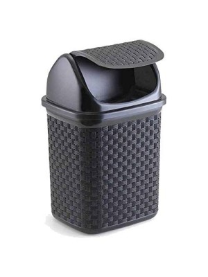 LIXEIRA DE PIA BASCULANTE RATTAN 4,5L PRETO UN.