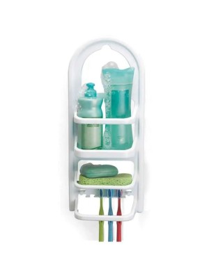 PORTA SHAMPOO/PRATELEIRA MADRI BRANCO 39,6X17X9,2CM UN.