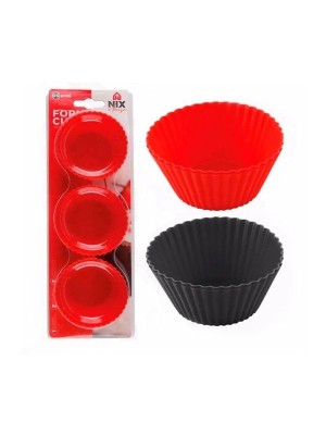 FORMA DE SILICONE REDONDA P/ CUPCAKE C/6PCS UN