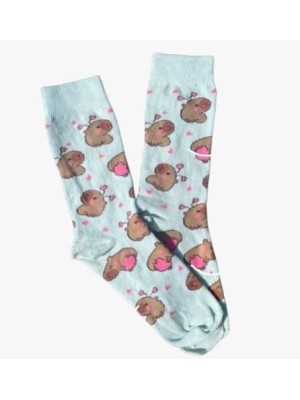 MEIA CANO LONGO 34-39 DIVERTIDA CASUAL ADULTO UN.