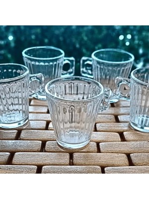 Kit com 5 Canecas 80ml Grafiatto Canelado–Cameratta copo americano-Beleza e Praticidade no Seu Café