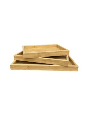 CONJ. BANDEJA MADEIRA EKOS QUADRADO UN.