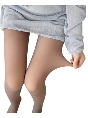 MEIA CALCA TRANSLUCIDAS PELUCIADA DE POLIESTER FEMININO ADULTO UN.