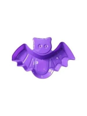 Petisqueira Morcego 28,5x19cm Roxa – Prato Decorativo Halloween para Servir Doces, Balas, Salgados e Petiscos em Festas Temáticas