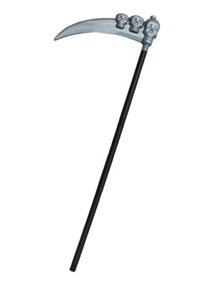 Foice Plástico Desmontável 34cm Acessório Fantasia Halloween Infantil e Adulto