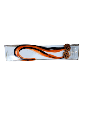 Presilha para Cabelo com Mechas Glitter Abóbora c/2 Peças – Acessório Fantasia Halloween Infantil e Adulto