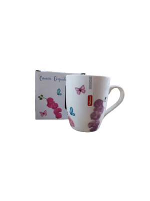 Caneca Ceramica Estampada Orquidea com Caixa
