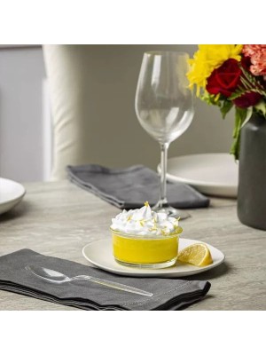 Colher Plástica Sobremesa  Cristal 25 Unidades