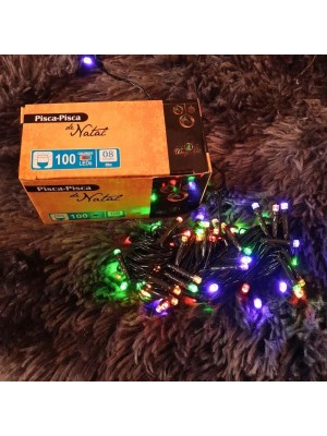 Pisca Arroz Colorido com Controle 8 Funções para Decoração e Enfeite de Arvore de Natal