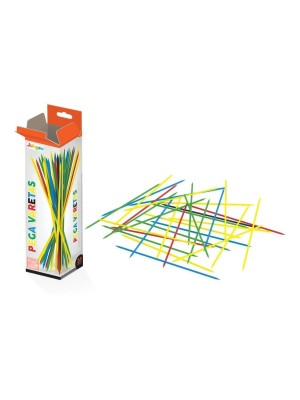 Jogo Pega Vareta 31 Varetas Coloridas Plástico 16,5cm Brinquedo