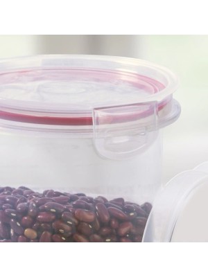 Pote de Plástico Mantimentos Redondo Hermético Trava Mais 550 ml 