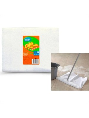 Pano De Chao Capa Para Rodo Alvejado 40x50cm