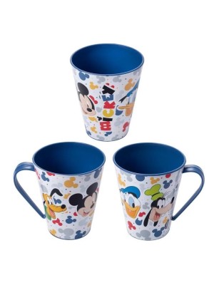 Caneca Mickey e Amigos Plasútil 360ml – Produto Oficial Disney, Plástico Resistente e Livre de BPA