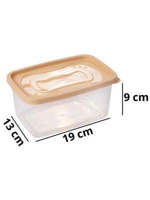Pote Retangular Linha Clic 1,2L Plástico Atóxico com Tampa Hermética para Armazenar e Transportar Alimentos