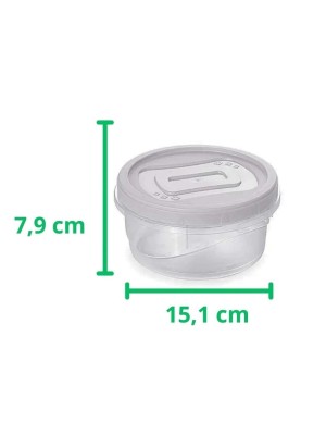Pote Plástico Redondo Plasútil 900ml Tampa Clic Vedação