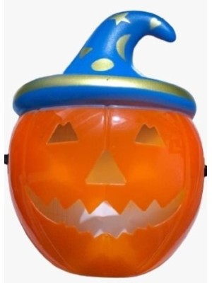 Máscara Infantil Abóbora 17x25cm Fantasia Halloween Criança Festa Temática e Eventos Escolares