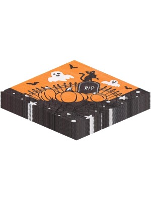 Guardanapo Halloween 33x33cm Decoração Mesa Festa Temática Dia das Bruxas Infantil e Adulto