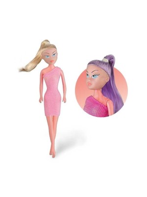 Boneca Coleção Sheyla Girls Model Milk 33cm com Roupinha Fashion