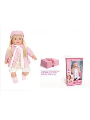 Boneca Rose Ring Premium 40cm Boneca Reborn Realista Soft Brinquedo Infantil Educativo para Crianças e Colecionadores