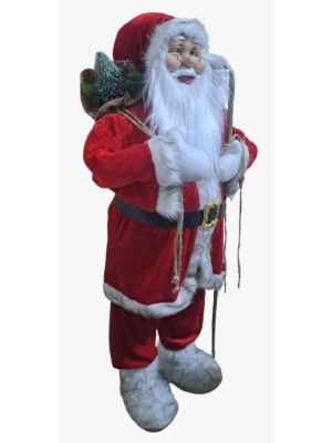 Papai Noel Nórdico Luxo 90cm Decoração Natalina Premium Elegante para Casa e Loja