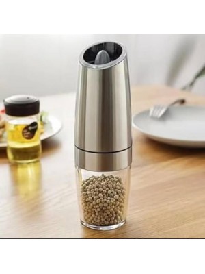 Moedor de Temperos Automático Inox e Vidro 20,3cm – Sal e Pimenta