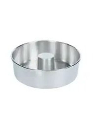 Forma Canudo Polida N24 25x25x7cm em Alumínio Brilhante – Ideal para Bolos, Pudins e Sobremesas Profissionais