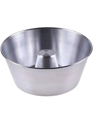 Forma Pudim N°22 22,5x22,5x10cm em Alumínio Polido Brilhante – Forma com Furo Central para Pudins e Bolos | Alta Resistência e Cozimento Uniforme