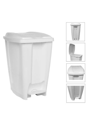 Lixeira com Pedal 20 Litros com Tampa – Plástico Resistente, Abertura por Pedal, Fácil Higienização e Design Compacto para Cozinha e Banheiro