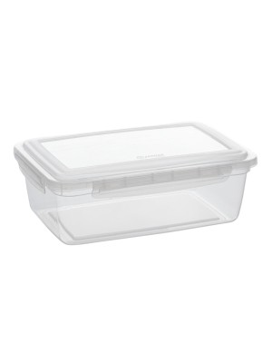 Pote com Trava 2,75 Litros – Tampa com Travas Laterais, Vedação Reforçada, Pote Grande Transparente para Alimentos, Marmitas, Freezer e Geladeira