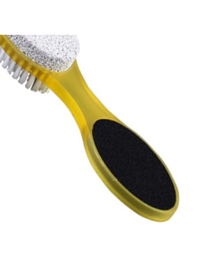 Lixador de Pé 4 em 1 17cm com Lixa, Pedra-Pomes, Escova e Polidor para Cuidados dos Pés