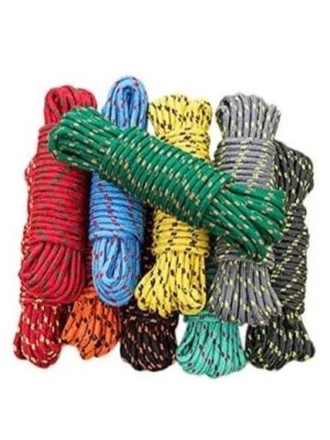 Corda Poliéster 4mm x 20m Super Resistente para Amarração, Camping, Uso Doméstico e Profissional